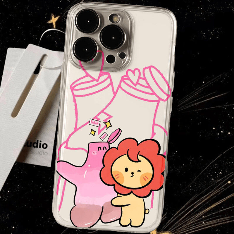 手机壳透明软iPhone15可爱红米note14创意16ProMax潮牌VIVOiQOO13王源演唱会HUG适用ins风OPPOA5活力版苹果12