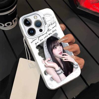 华为MATE80ins风iPhone13创意红米NOTE15彩银硬OPPORENO16PRO适用苹果14PLUS高级感17ProMax手机壳侧脸张元英