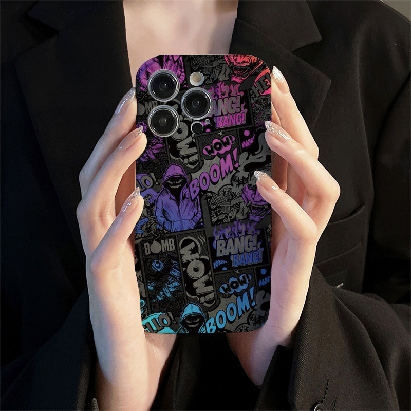 iPhone菲林16plus手机壳硬苹果14恶魔骷髅13高级感15ProMax适用OPPOReno12创意华为Pura70新款荣耀x50ins风a3