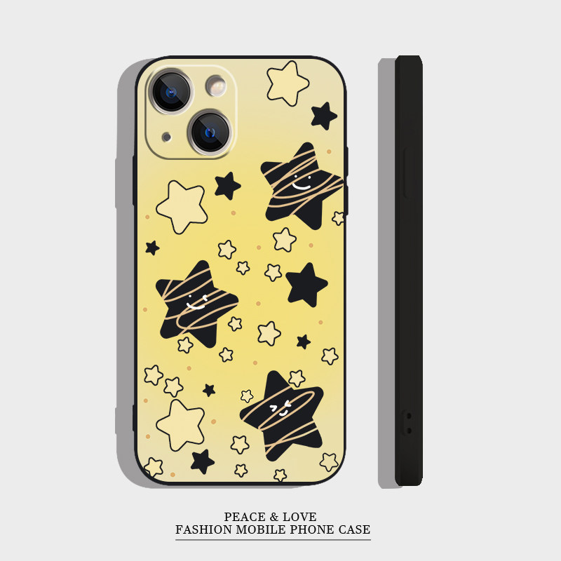 华为NOVA12手机壳简约15ProMax创意y200适用iPhone13苹果14小星星OPPOFINDX8小众真我neo7软ins风16e荣耀x60i