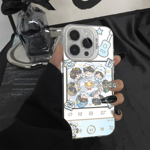iPhone13创意一加15彩银硬16PRO适用苹果14PLUSTNT时代少年团全员米爆娃高级感17ProMax手机壳小众华为PURA90