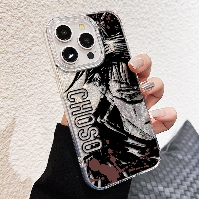 VIVOiQOOneo10高级感小米15ULTRA羽纱硬14plus潮牌苹果13线条伏黑惠适用iPhone16e手机壳12ProMax时尚红米K70