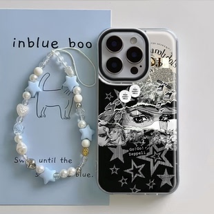 苹果16ProMaxJOJO铁球杰洛红米note14大孔13适用硬12高级感15plus手机壳带挂绳iPhone创意一加ACE5时尚iqooz9