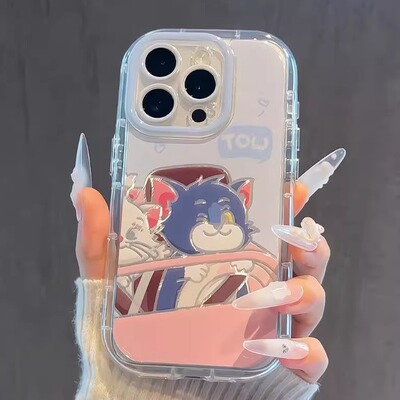 小米15创意16PLUS真我gt7pro开车汤姆玛丽手机壳iPhone12卡通羽纱泡芙适用情侣一加ACE5至尊苹果14软13ProMax