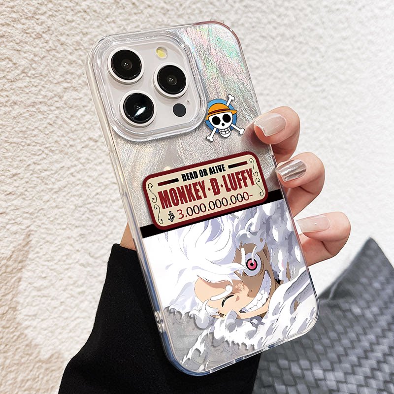 苹果13眨眼路飞iPhone15荣耀MAGIC7卡通16e羽纱14plus适用12ProMax潮牌k80手机壳硬VIVOiQOOneo10一加ACE5Pro