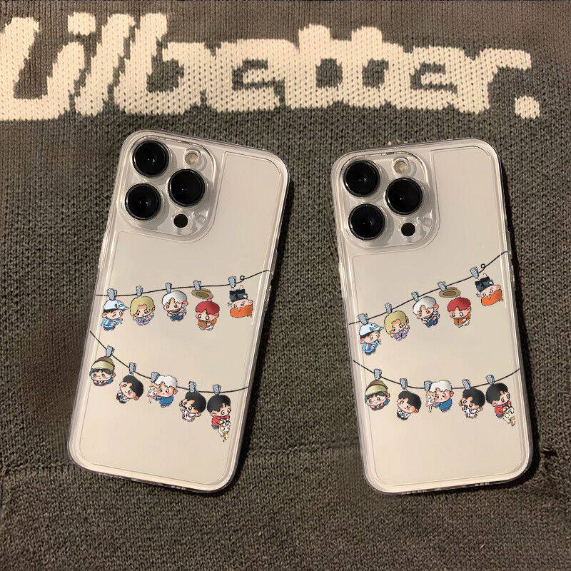 夹子十个勤天手机壳iPhone14透明软16PLUS创意15ProMax苹果13可爱VIVOS30PROMINI荣耀Magic7适用Nova12活力版