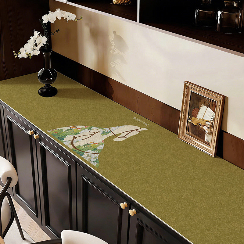 轻奢高级感中古风边柜垫家用玄关鞋柜保护垫防水防油耐脏耐磨垫子,居家布艺,桌布,淘宝优惠券,粉丝福利购,淘宝优惠卷