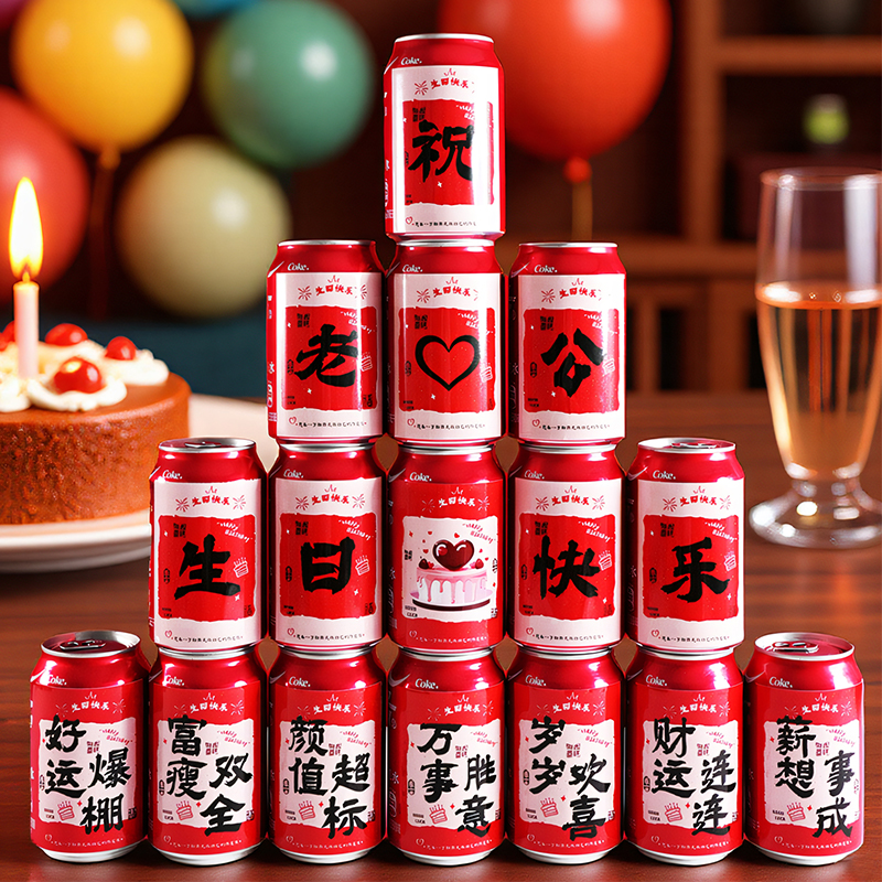 【仪式感】生日可乐贴纸