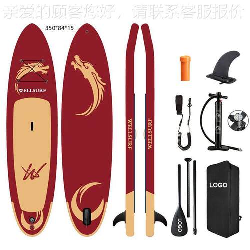 新款50cm站立式桨双板便携冲浪板加厚拉HWU丝料P层VC划水板