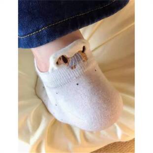 ins学生YH 小波点后跟腊肠狗可爱卡通低帮筒袜韩版 袜子女夏季 薄款