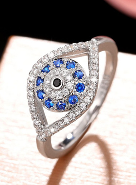 指环独特设计天使恶魔之眼戒指同款情侣款