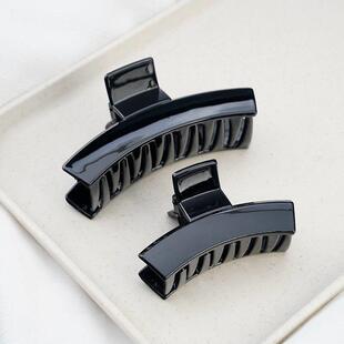抓夹黑色喷漆发夹平板爪夹发夹发饰材料混批DIY饰品配件头饰gr