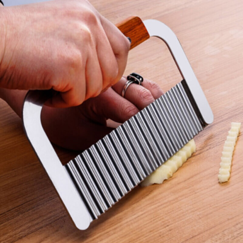 波浪刀不锈钢一体土豆刀切条器切菜器切刀波纹刀切花薯条刀批发