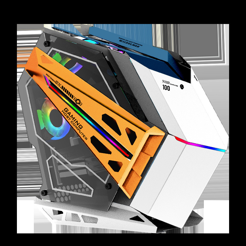 玩嘉 机甲战士ATX大板主机箱侧透240水冷30显卡网吧异形灵魂战舰