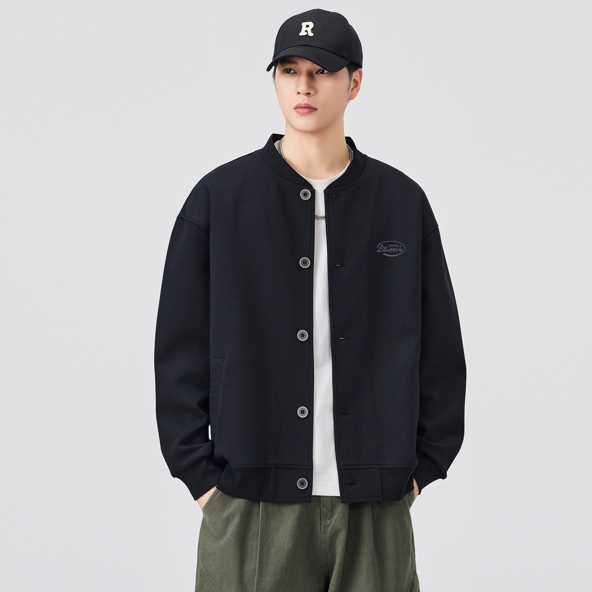 春秋男款美式宽松开衫休闲夹克衫