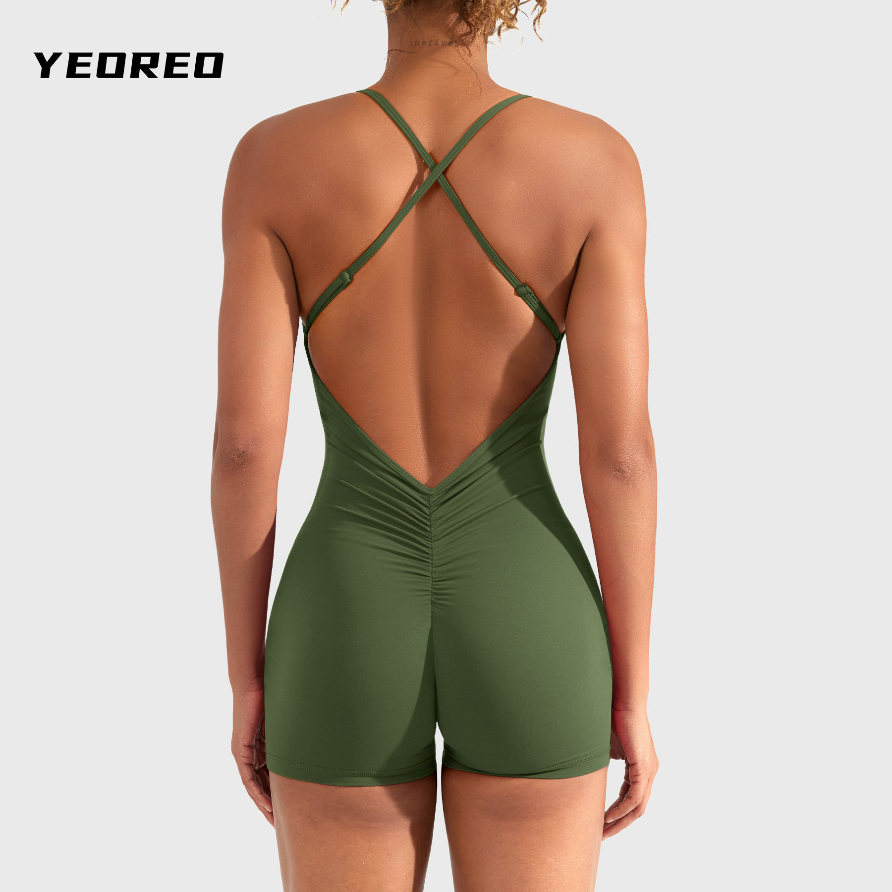 YEOREO连体瑜伽服女大露背一体式连体健身服普拉提瑜伽运动连体衣图片