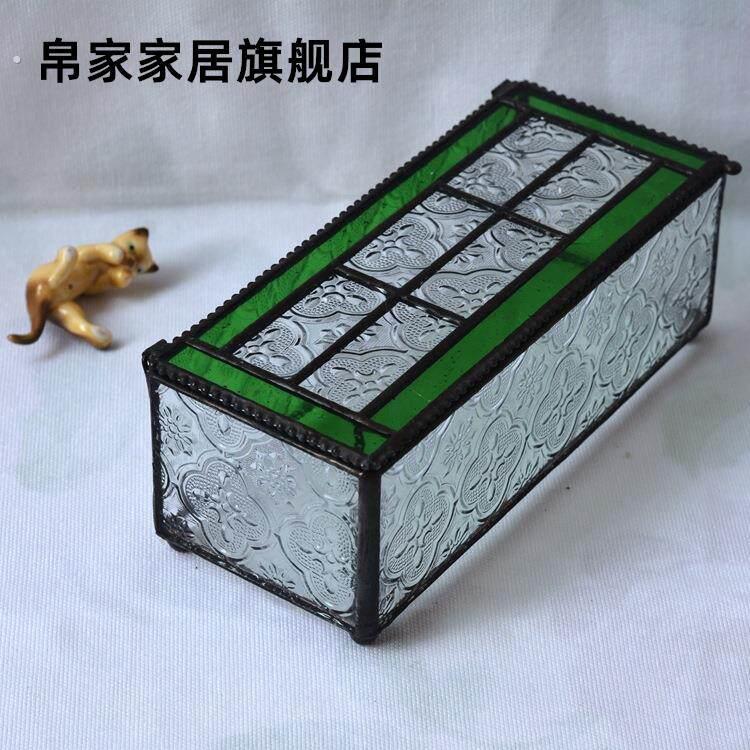 欧美玻璃手饰盒家居饰品卧室梳妆台戒指耳环装饰桌面收纳展示盒