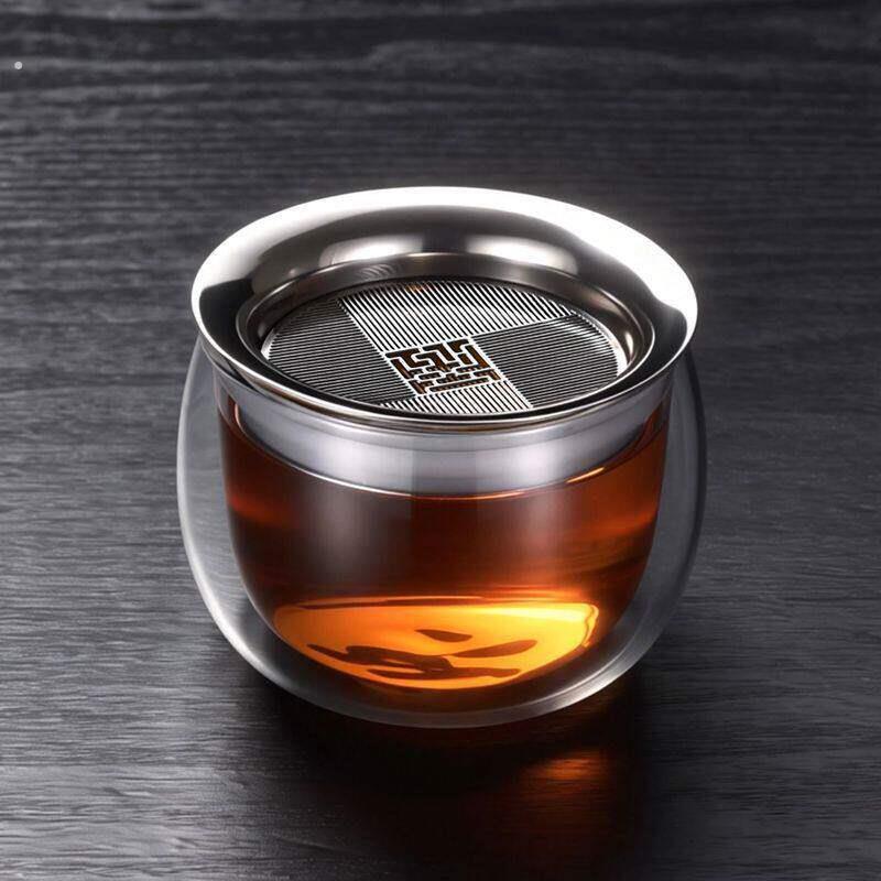 新款懒人泡茶器耐热玻璃茶杯带滤网防烫功夫茶具单个装泡茶杯