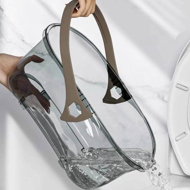 洗拖把桶长方形加厚加大平板拖布桶免手洗透明桶拖地提桶塑料水桶