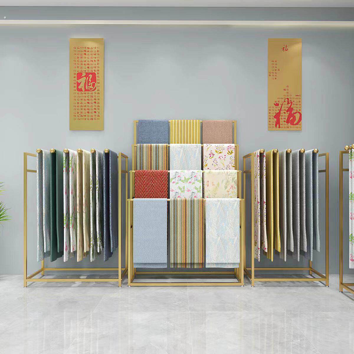 家纺被子展示架夏凉被毛毯展架家纺店货架展示架布料展示架落地式
