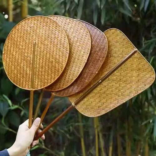 中国风手工竹编大漆扇子中式复古家用夏季纳凉蒲扇团扇芭蕉扇腰扇