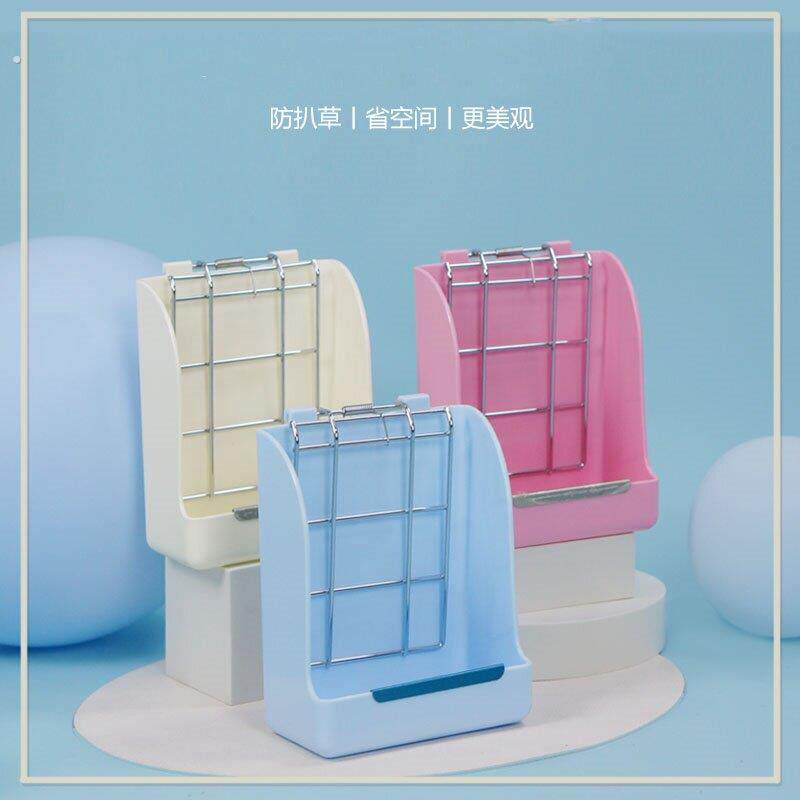 弹簧草架马卡草架同款兔兔荷兰猪龙猫小宠防浪费弹簧压草防扒食盆