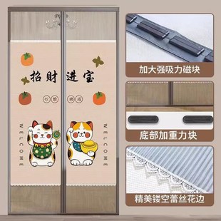 卧室防蚊门帘防偷窥透光不透人免打孔磁吸金刚网卫生间遮挡帘