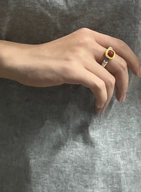 星月菩提戒指降真香紫檀木戒指文艺复古佛系显白檀木星星配饰戒指