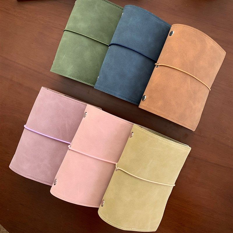 感超糯羊巴皮M5A7护照三合一通用活页本手账本TN护照款本子外壳