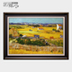 客饭厅沙发背景墙挂装 纯手绘美欧式 饰 丰收 优选梵高世界名油画