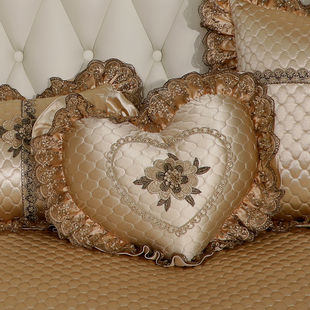 优选欧式轻奢客厅沙发心形抱枕靠垫家用靠背垫枕套可拆洗含芯2024