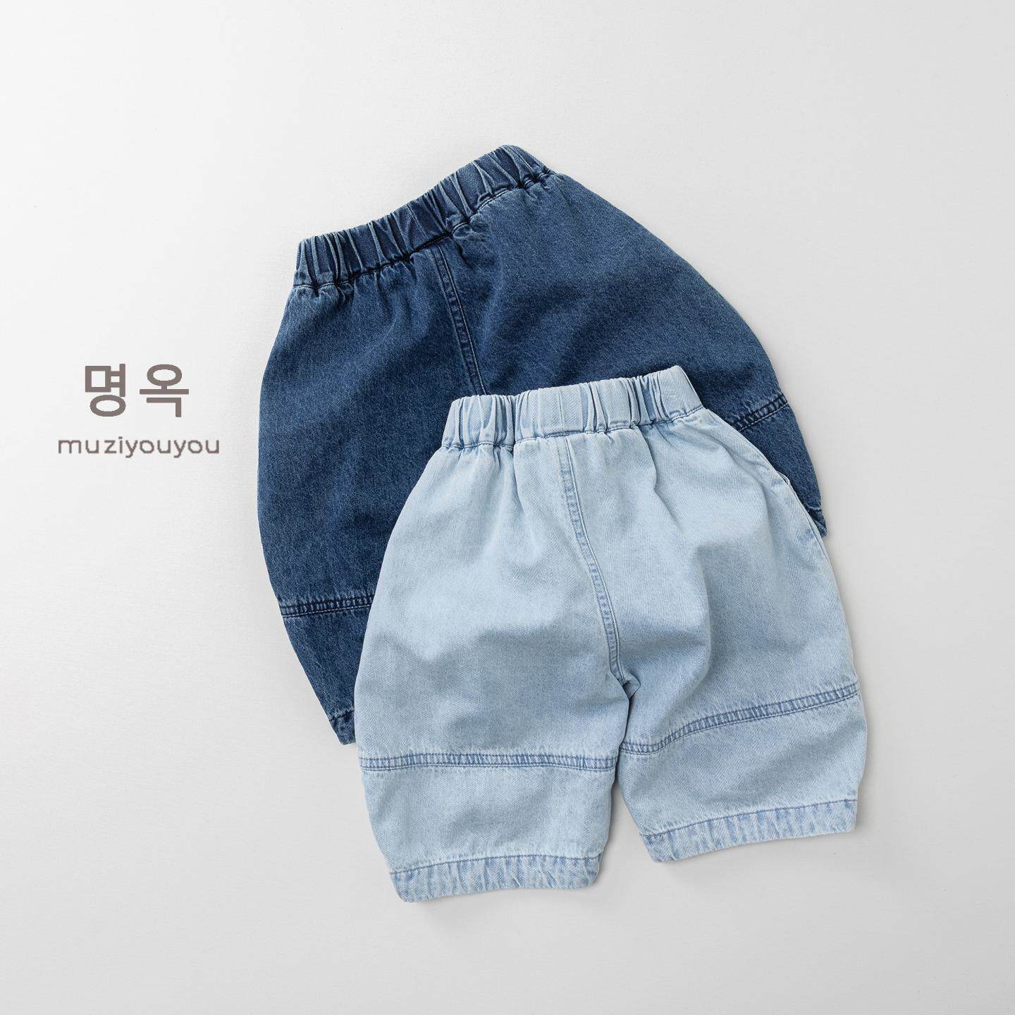 中小童2026春夏季新款牛仔裤男女宝宝薄款个性休闲百搭七分裤短裤