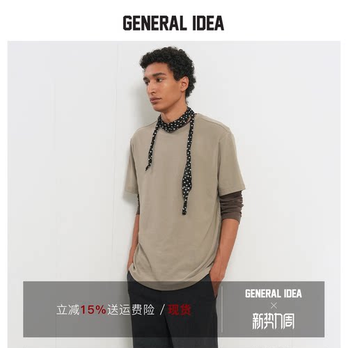 GENERAL IDEA BY BUMSUK 韩国正品 宽松缝线设计短袖T 恤男女同款