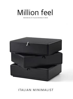 MF意式极简床边柜三层旋转 现代简约设计师款 意法世纪轻奢床头柜