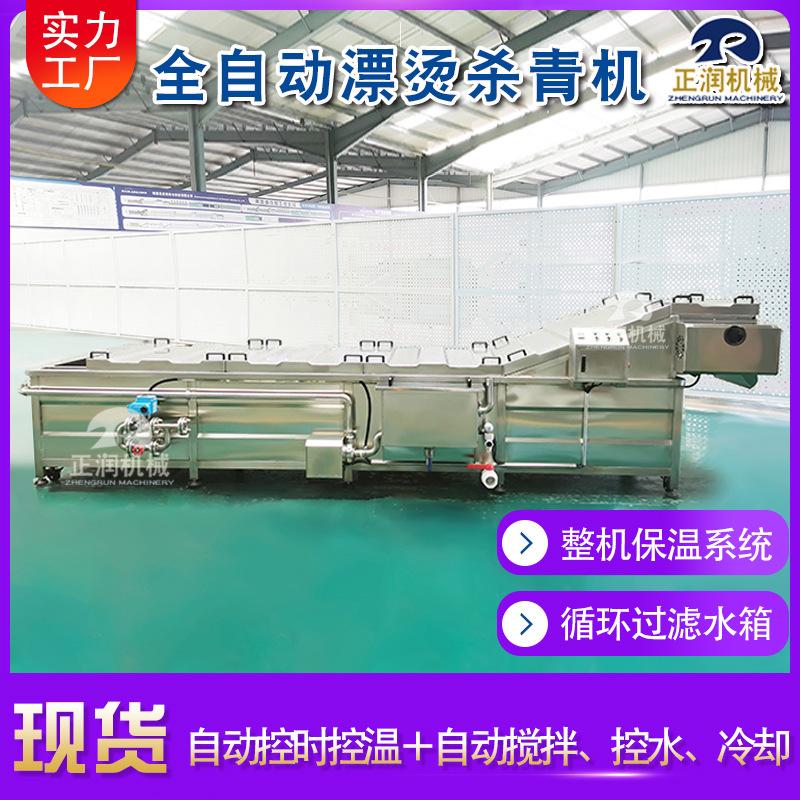 冻干蔬菜西兰花漂烫机 滑子菇蒸煮流水线 蔬菜清洗漂烫冷却流水线
