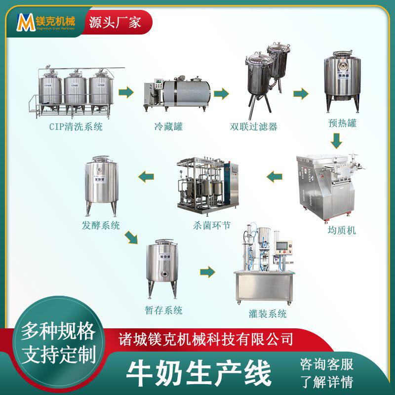 羊奶前处理脱膻机器 驼奶马奶均质杀菌机器 全自动牛奶加工生产线