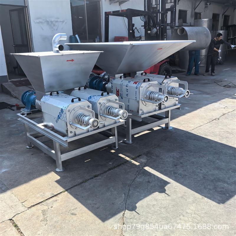 双机头牛粪猪粪干湿分离机 双连体粪便分离机设备 猪粪鸡粪脱水机