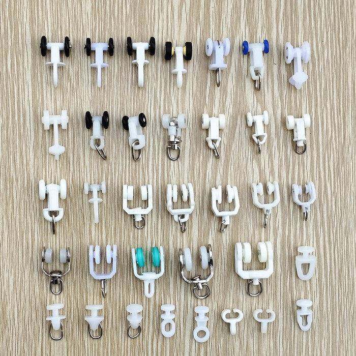 窗帘轨道滑轮配件辅料直轨滚轮弯轨轮子老式挂钩扣环滑轮导轨走轮,居家布艺,窗帘轨道,淘宝优惠券,粉丝福利购,淘宝优惠卷