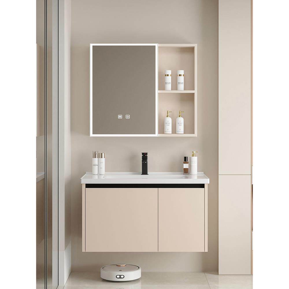 浴室柜铝合金陶瓷一体潮州洗漱台包安装洗手池卫生间洗脸盆柜组合