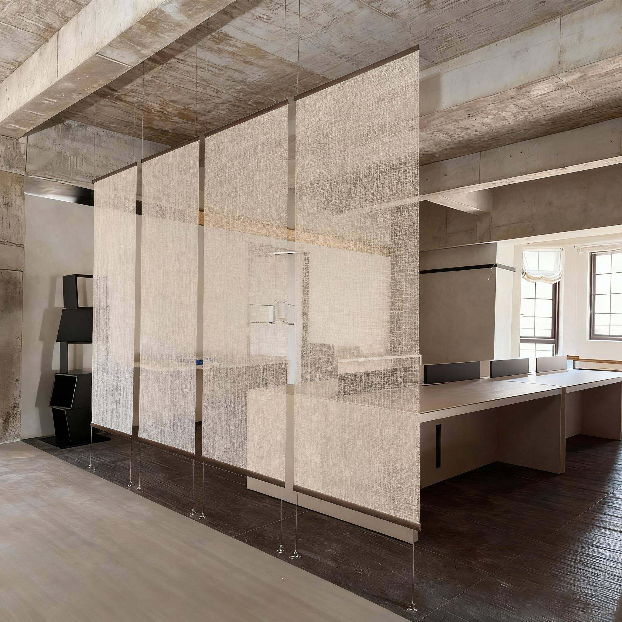 日式亚麻挂帘隔断客厅书房办公室空间分隔帘半透布艺悬挂式屏风帘,居家布艺,隔断帘/隐私帘,淘宝优惠券,粉丝福利购,淘宝优惠卷