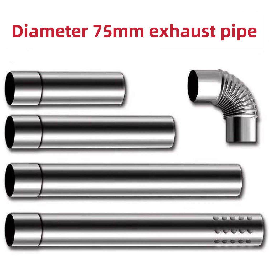 75mm燃气锅炉热水器排气管201不锈钢排气管7.5cm加厚排气管