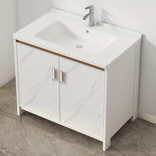 小户型浴室洗手盆柜组合落地式一体洗手盆化妆室洗漱台池面盆陶瓷