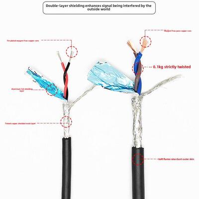 Rs485通信信号线2芯双绞双屏蔽软线Rvsp2*0.5/0.75/1.0/1.5