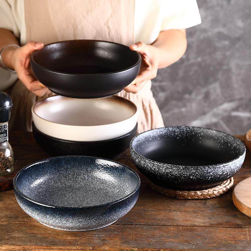 日式餐具加厚深圆陶瓷盘创意早餐盘日式家用碗盘套装,餐饮具,碗,淘宝优惠券,粉丝福利购,淘宝优惠卷