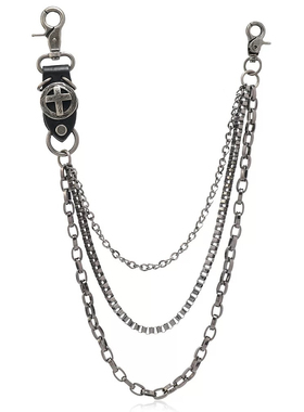 灵魂对撞 SoulCollision 欧美百搭牛仔裤腰链复古牛皮潮男女裤链