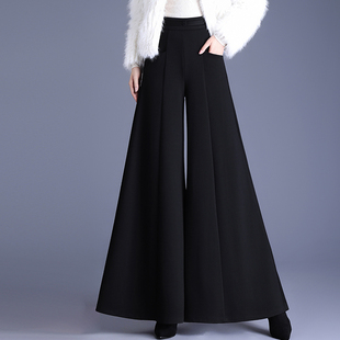 拖地裤 高腰大脚裤 气质垂感宽松显瘦喇叭裤 女2025秋冬新款 阔腿裤