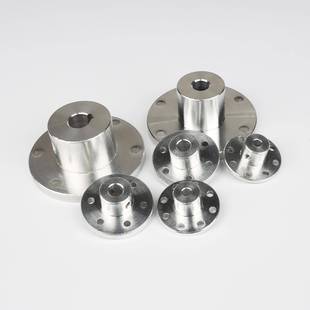 铝合金法兰联轴器 凸缘全向轮麦克纳姆轮指向 法兰连接轴支座+