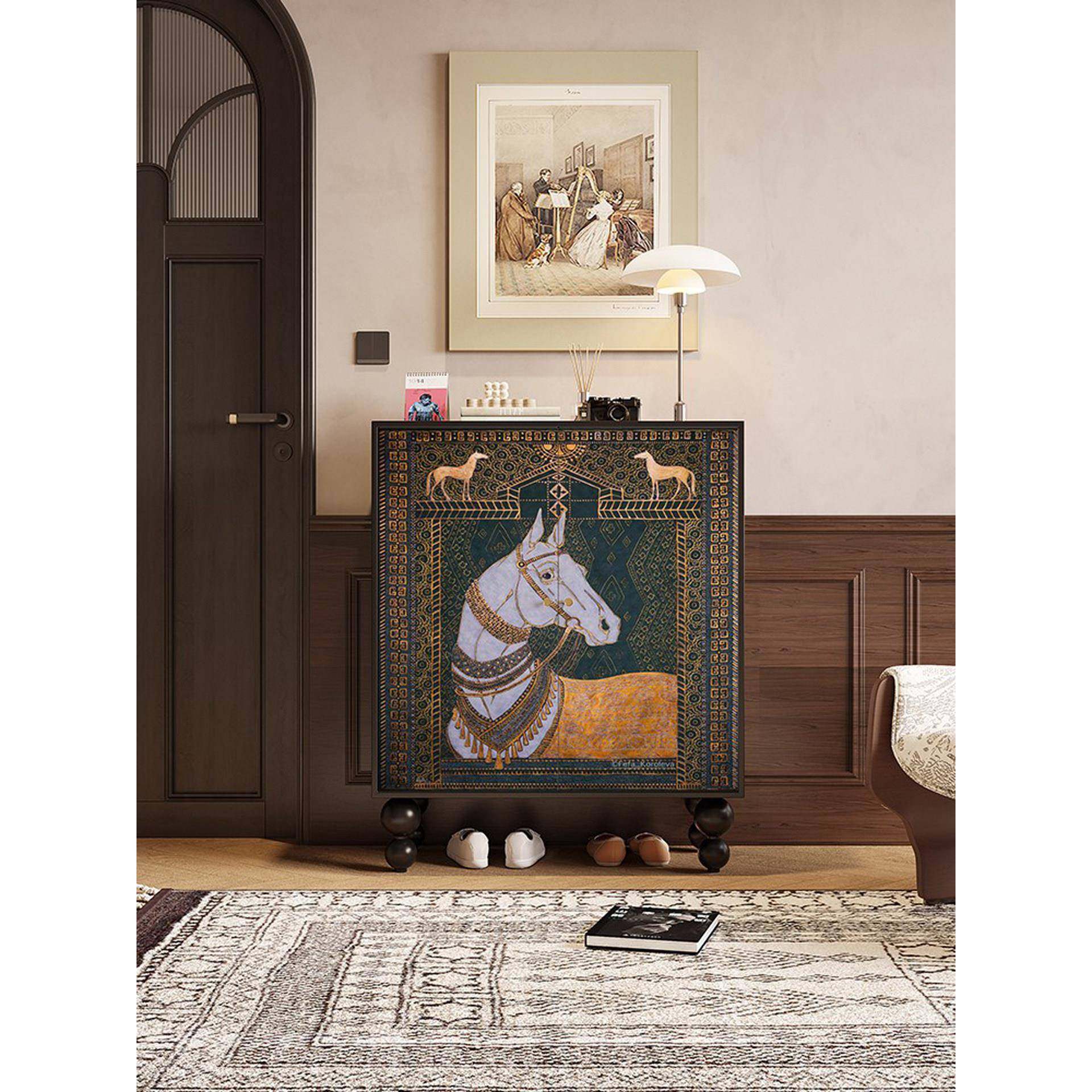 美式轻奢实木鞋柜客厅入户置物鞋架家用门口收纳储物柜玄关装饰柜,住宅家具,鞋柜,淘宝优惠券,粉丝福利购,淘宝优惠卷