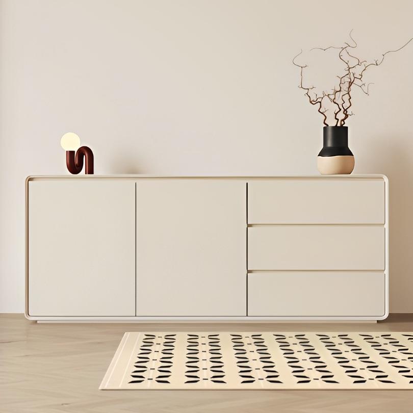 极简矮柜现代简约办公室背景落地款矮柜烤漆办公文件柜家用餐边柜