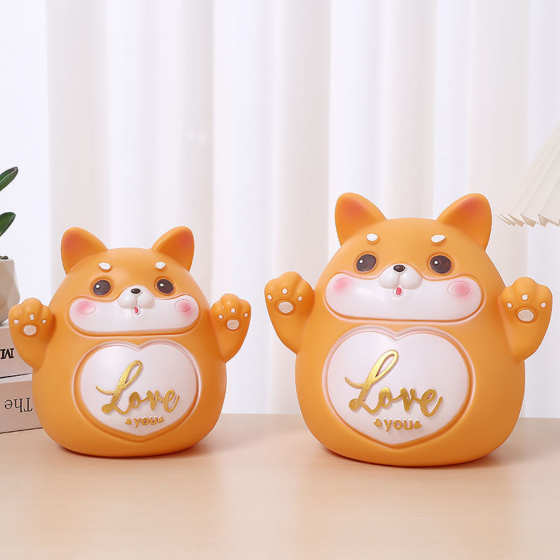 狗狗卡通存钱罐大容量创意防摔儿童只进不出储蓄罐男孩女孩储钱罐